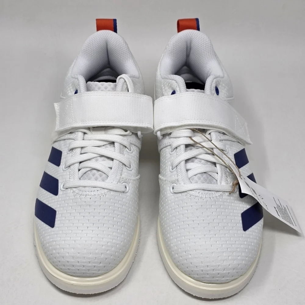 Adidas Powerlift 5 Weightlifting Shoes Men's Size 5 White Blue Orange JP9878 New